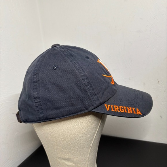 University of Virginia Blue Baseball Cap Hat UVA Y2K Spellout Cavs Adjustable - Picture 4 of 8